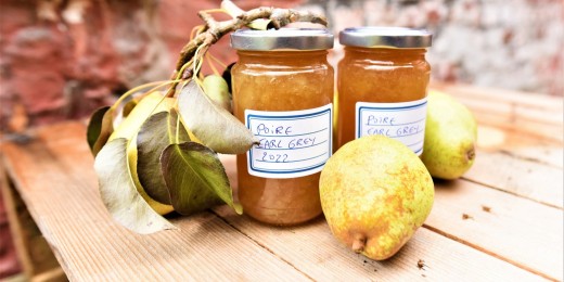 Recette, automne, fruits confiture de poires