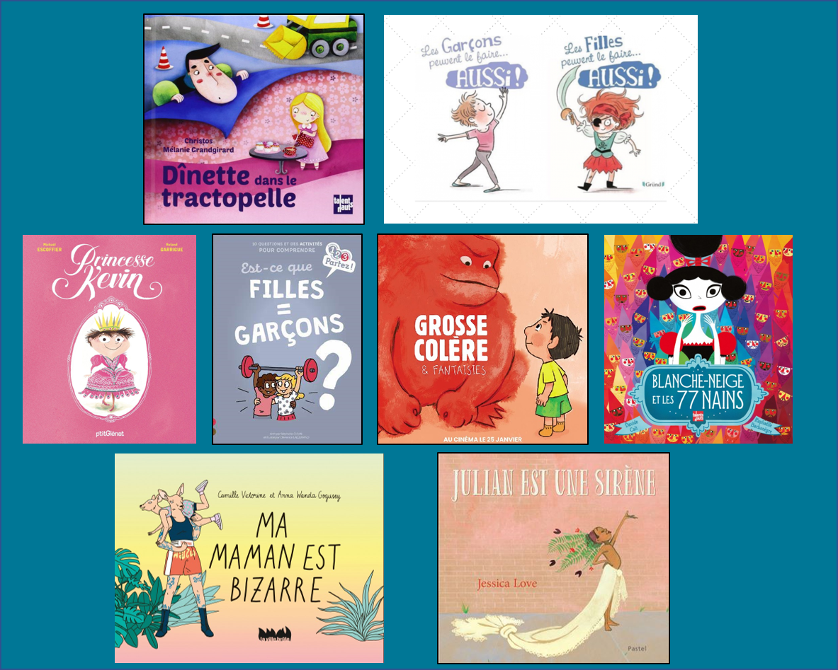 Une animatrice de la Ligue des familles propose différents livres et des activités 