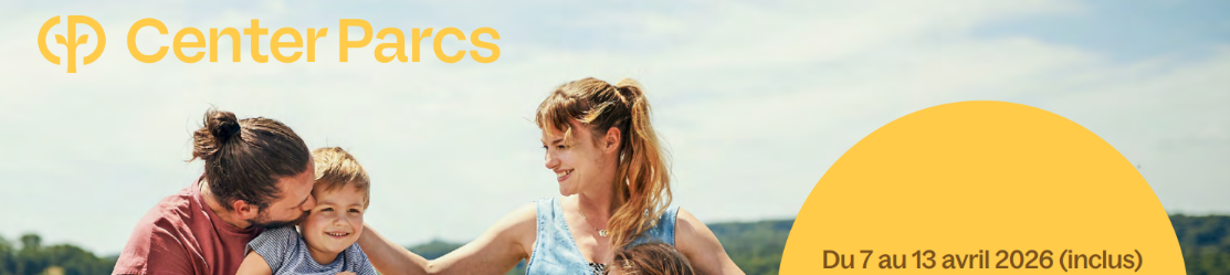 Center Parcs  : Vente flash : jusqu'à 2 nuits offertes dès 7 nuits !*