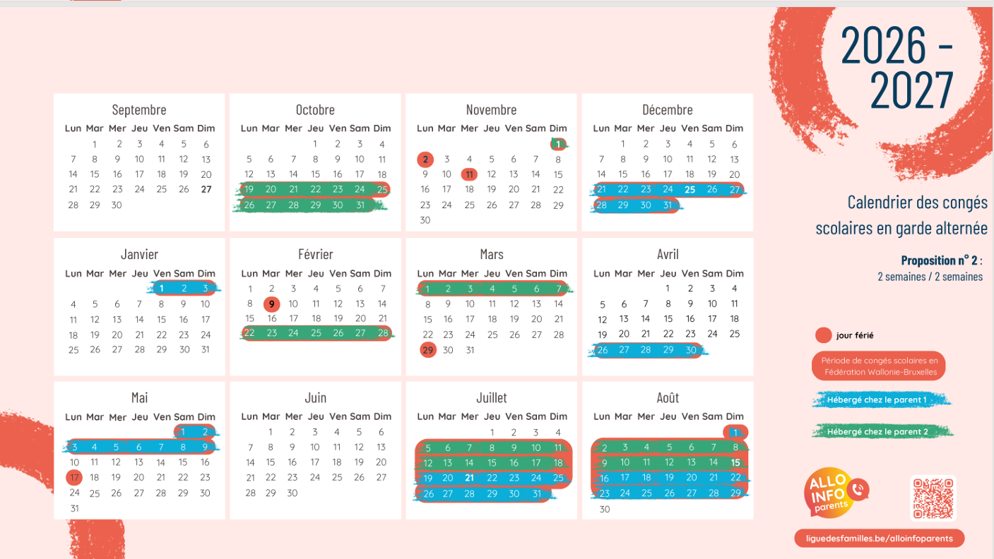 Demandez gratuitement vos calendriers 2026-2027